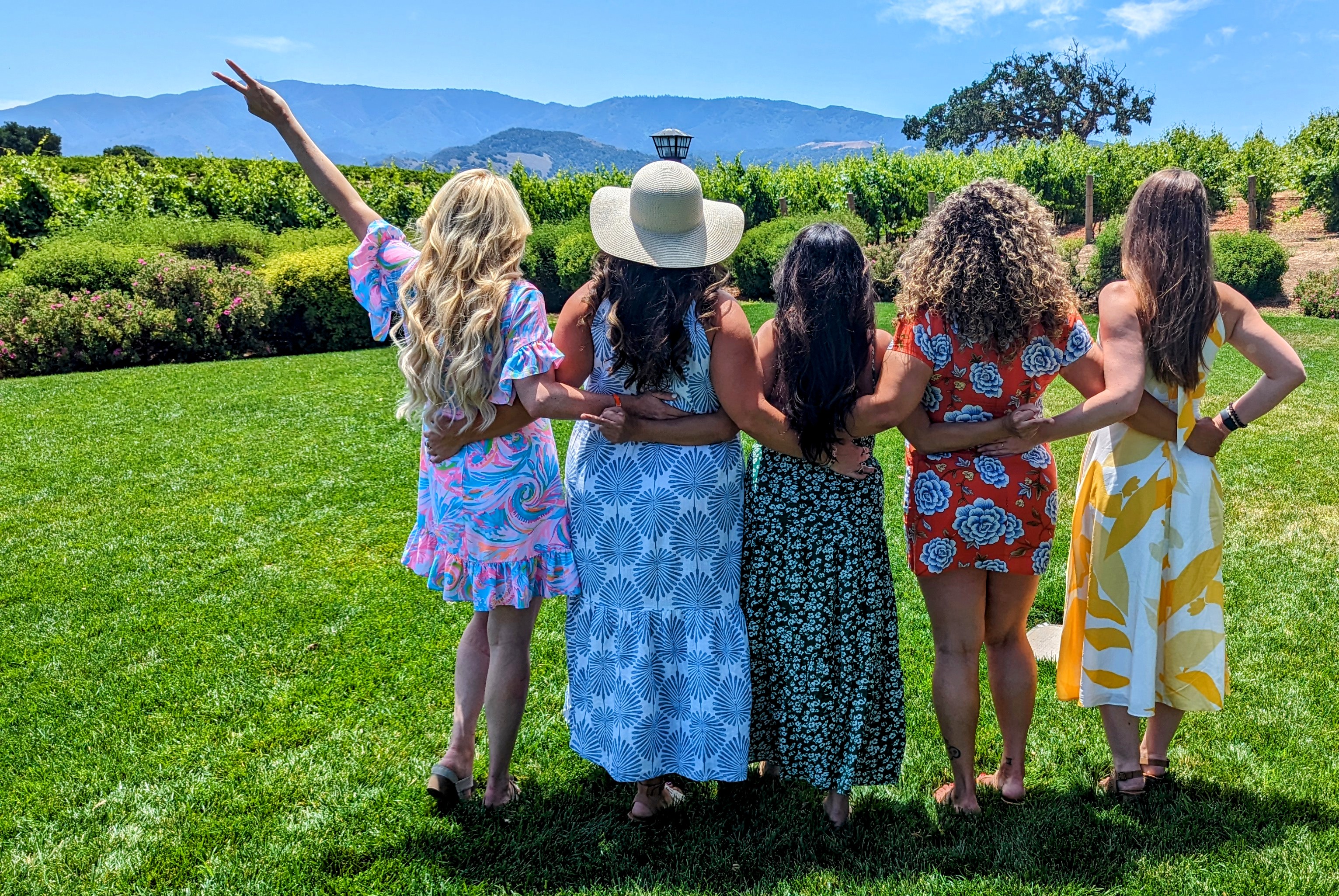 Pavé Group members in the vineyards
